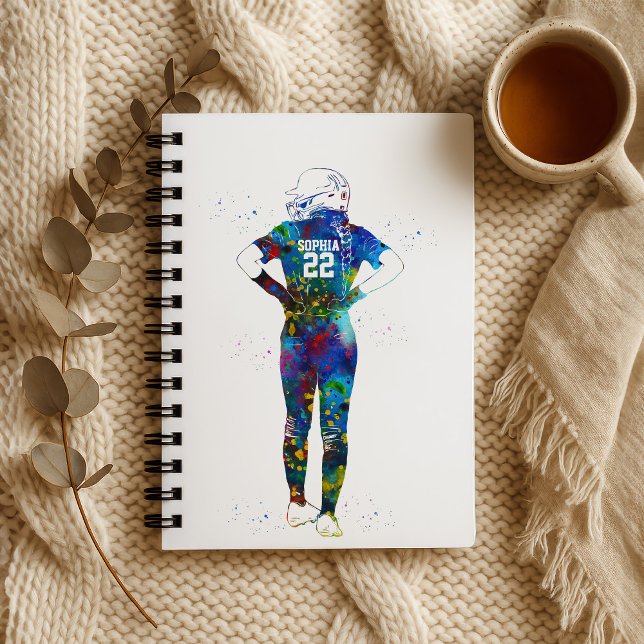 Female Softball Player Notizbuch (Von Creator hochgeladen)