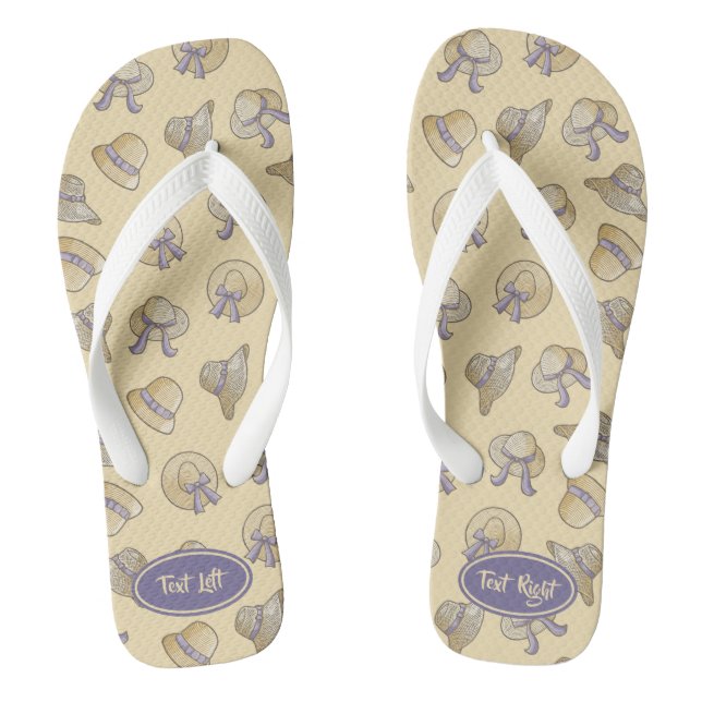 Female Summer Hats Beige Flip Flops (Fußbett)
