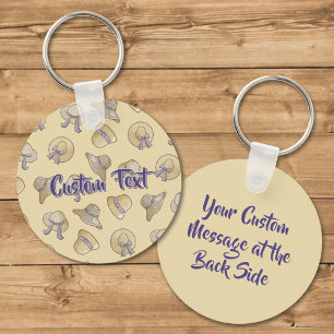 Female Summer Hats Beige Schlüsselanhänger