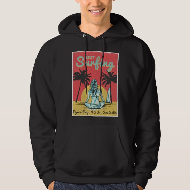 Female Surfer Byron Bay New South Wales Australia Hoodie (Vorderseite)