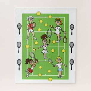 Female Tennis Gals Puzzle Fun