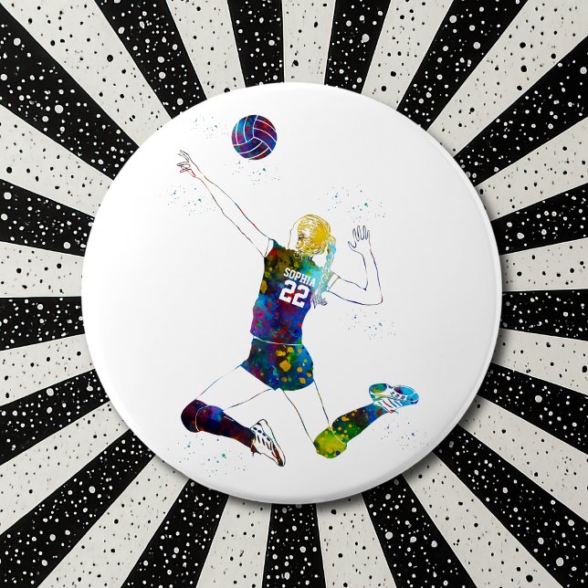 Female Volleyball Player Button (Von Creator hochgeladen)