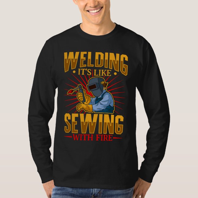Female Welder   Welding Mechanic Forge Metalwork   T-Shirt (Vorderseite)