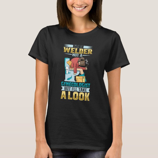 Female Welder  Welding Mechanic Forge T-Shirt (Vorderseite)