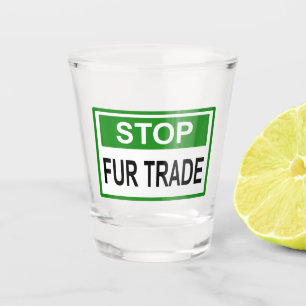 Femaler Handel stoppen Grün Schnapsglas