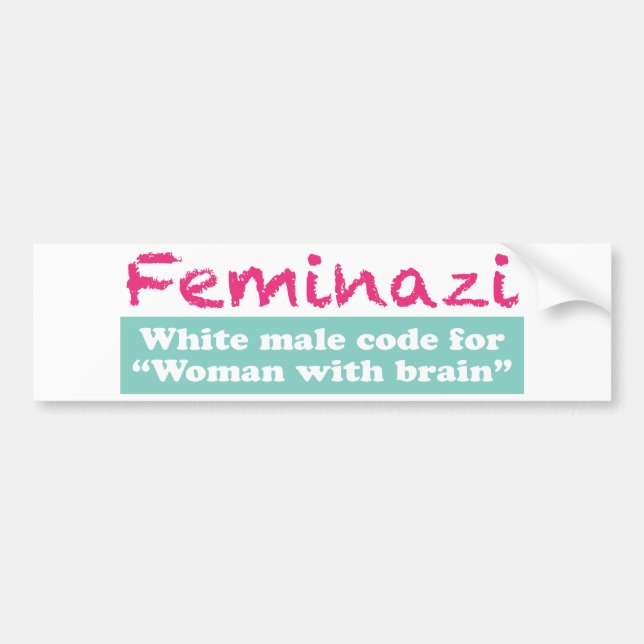 Feminazi Autoaufkleber (Vorne)