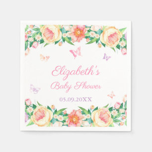Feminée Floral Butterfly Garden Pasta Geburtstag Serviette