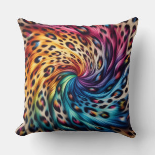 Feminine Akzente Regenbogen-Leopardenmuster Kissen
