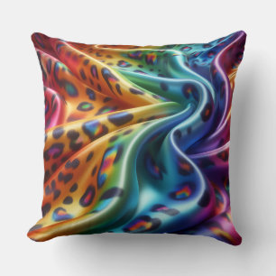 Feminine Akzente   Regenbogen-Leopardenprint Kissen