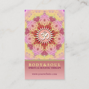 Feminine Beauty Om Yoga New Age Business Card Visitenkarte