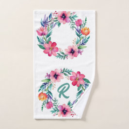 Feminine Blumenmonogramm Handtuch