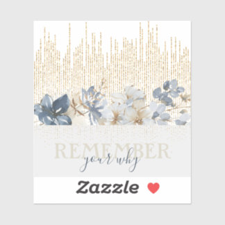 Feminine Blumenzettel kundenspezifisch geschnitten Aufkleber