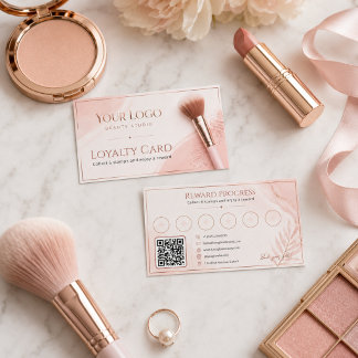 Feminine Blush Roségold-Schönheitssalon-Prämien Treuekarte