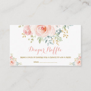 Feminine Boho Blush Blush Pink Roses Baby Dusche Begleitkarte
