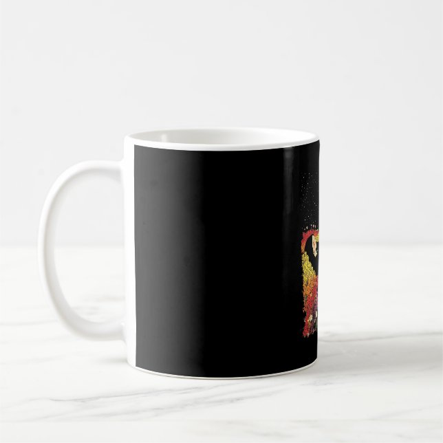 Feminine Damen süße florale Regenbogenfarbe  Kaffeetasse (Links)
