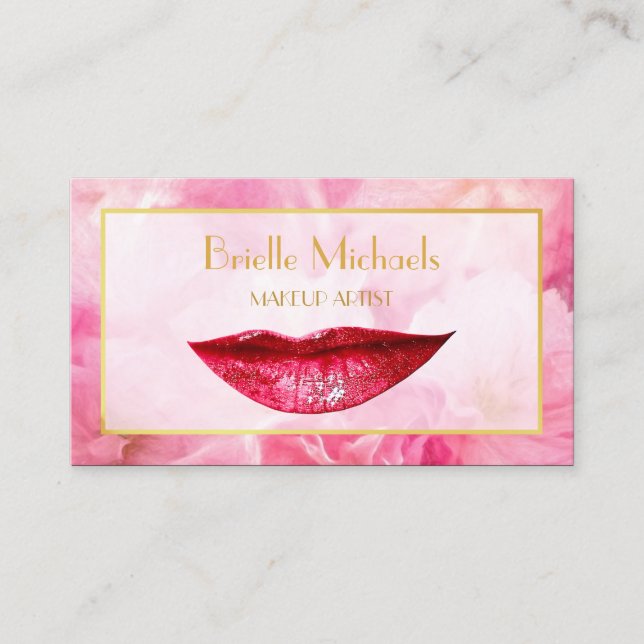 Feminine Deep Pink Frische Pasta machen Visitenkarte (Vorderseite)