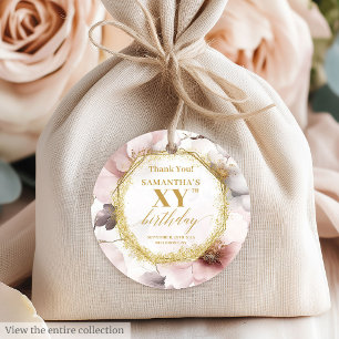Feminine Dusty Pink Ivory Gold Geburtstags Liebesm Geschenkanhänger