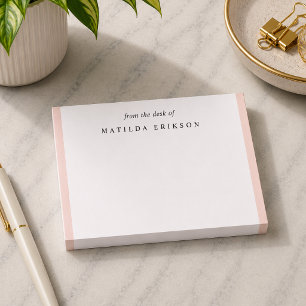 Feminine Elegante Chic Rosé-klebende Post-it Klebezettel
