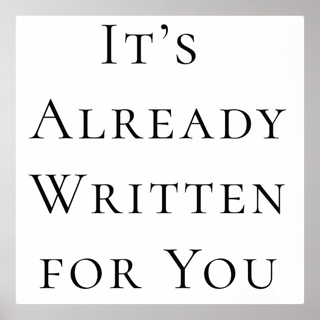 Feminine Faith Wall Art - Es ist bereits geschrieb Foliendrucke (Vorderseite)