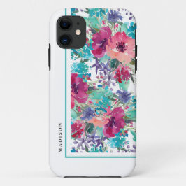 Feminine Farbenfrohe Blumenmuster Case-Mate iPhone Hülle