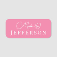 Feminine Flamingo Pink kunstvoll modern handschrif
