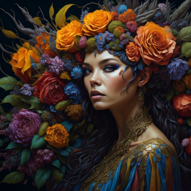 Feminine Flower woman tissue paper Schnitt Seidenpapier (Von Creator hochgeladen)