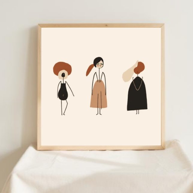 Feminine Geometric Line Art Set XI Poster (Von Creator hochgeladen)