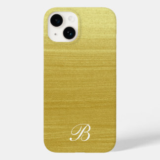 Feminine-Gold-Farbe mit Anfangsmonogramm Case-Mate iPhone 14 Hülle