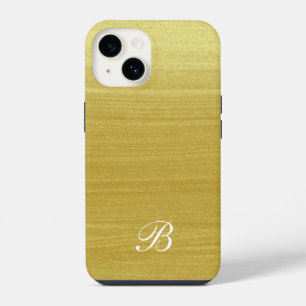 Feminine Goldfarbe mit initialen Monogramm iPhone 14 Hülle
