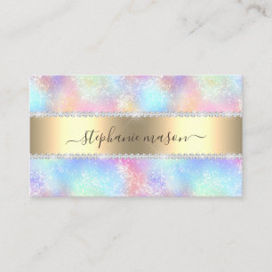 Feminine holografische Glitter-Diamanten Girly Telefonnummerkarte