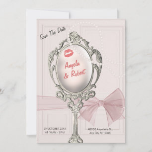 Feminine klassische Vintage-Hochzeit Save The Date