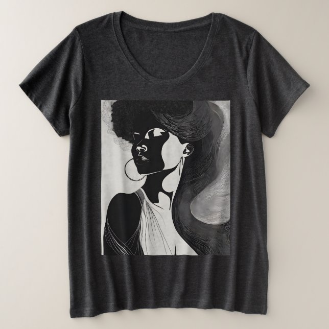Feminine Line Große Größe T-Shirt (Design vorne)