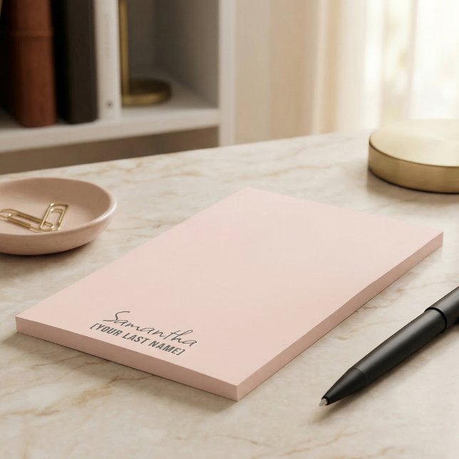 Feminine Minimalist Notepad | Rose Beige Post-it Klebezettel (Feminine Minimalist Notepad  Rose Beige)