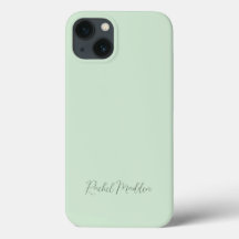 Feminine Minimalistisch Minze Green Script Individ