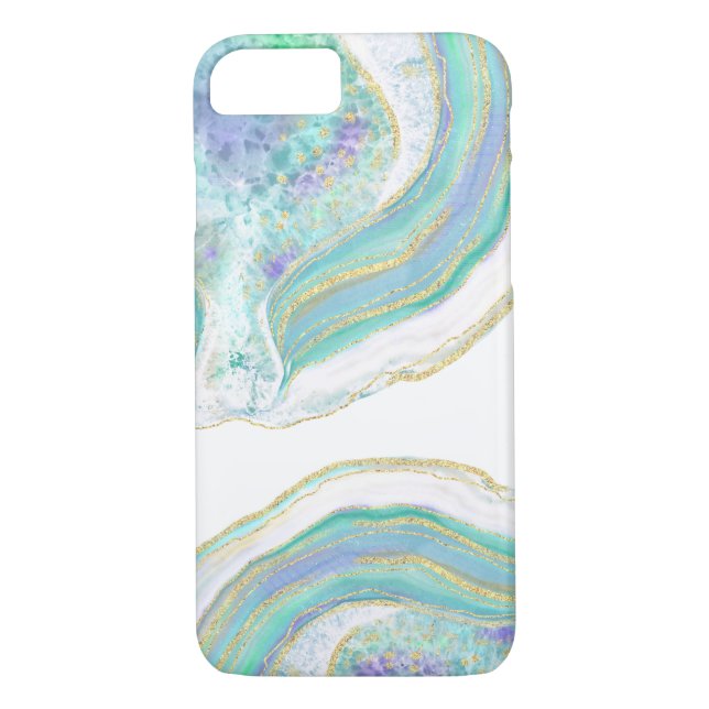 Feminine Pastel Agate Pattern Case-Mate iPhone Hülle (Rückseite)
