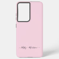 Feminine Pastel Pink mit Script-Individuelle Name