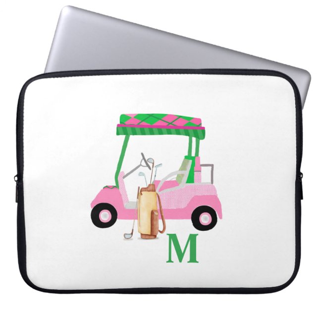 Feminine Personalisiert Golf Cart Laptopschutzhülle (Vorderseite)