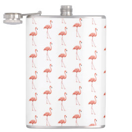Feminine Pink Flamingo Muster Flachmann