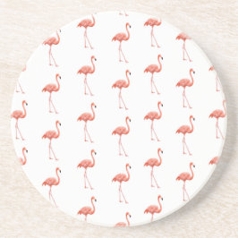 Feminine Pink Flamingo Muster Getränkeuntersetzer