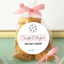 Feminine Pink Moderne Script Cookies Aroma Name