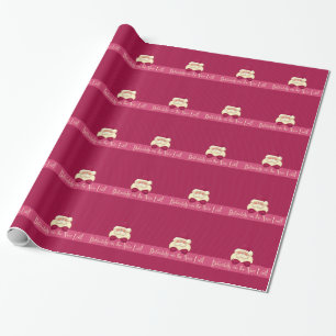 Feminine Pink Weihnachten Weihnachtsliste Geschenkpapier