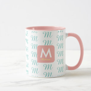 Feminine pinkfarbene Tasse für sie mit dem Muster