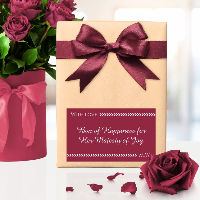 Feminine Romantic Gift Wrap  Rechteckiger Aufkleber (Von Creator hochgeladen)