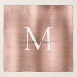 Feminine Rose Gold gebürstetes Metal Girly Monogra Schal<br><div class="desc">Feminine Rose Gold gebürstetes Metall,  Girly Monogram Scarf</div>