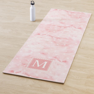 Feminine Rose Gold und Sterne Monogramm Yogamatte