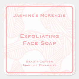 Feminine Rose Pink Beauty Center Product Quadratischer Aufkleber