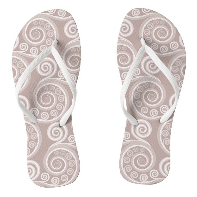Feminine Silver-Pink Fern Blätter Flip Flops (Fußbett)