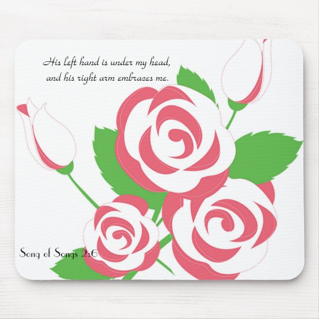 Feminine Soft Rose Mousepad (Vorne)