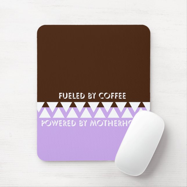 Feminine Striped Typografy | Mama des Kaffees Mousepad (Mit Mouse)