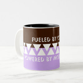 Feminine Striped Typografy | Mama des Kaffees Zweifarbige Tasse